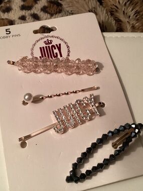 Juicy Couture Hair BARRETES. NICE RHINESTONES TOO. UNIQUE